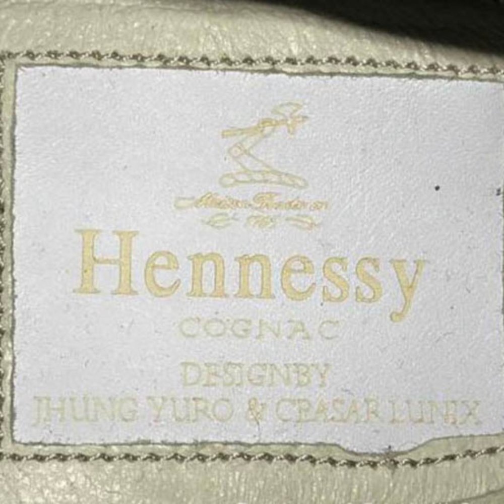 Limited Edition Hennessy x Jhung Yuro Sneakers Sz 10 Brown White Leather Hi Top - Picture 11 of 11